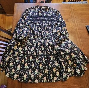 Pilcro Long-Sleeve Mock-Neck Swing Mini Dress Anthropologie 1X